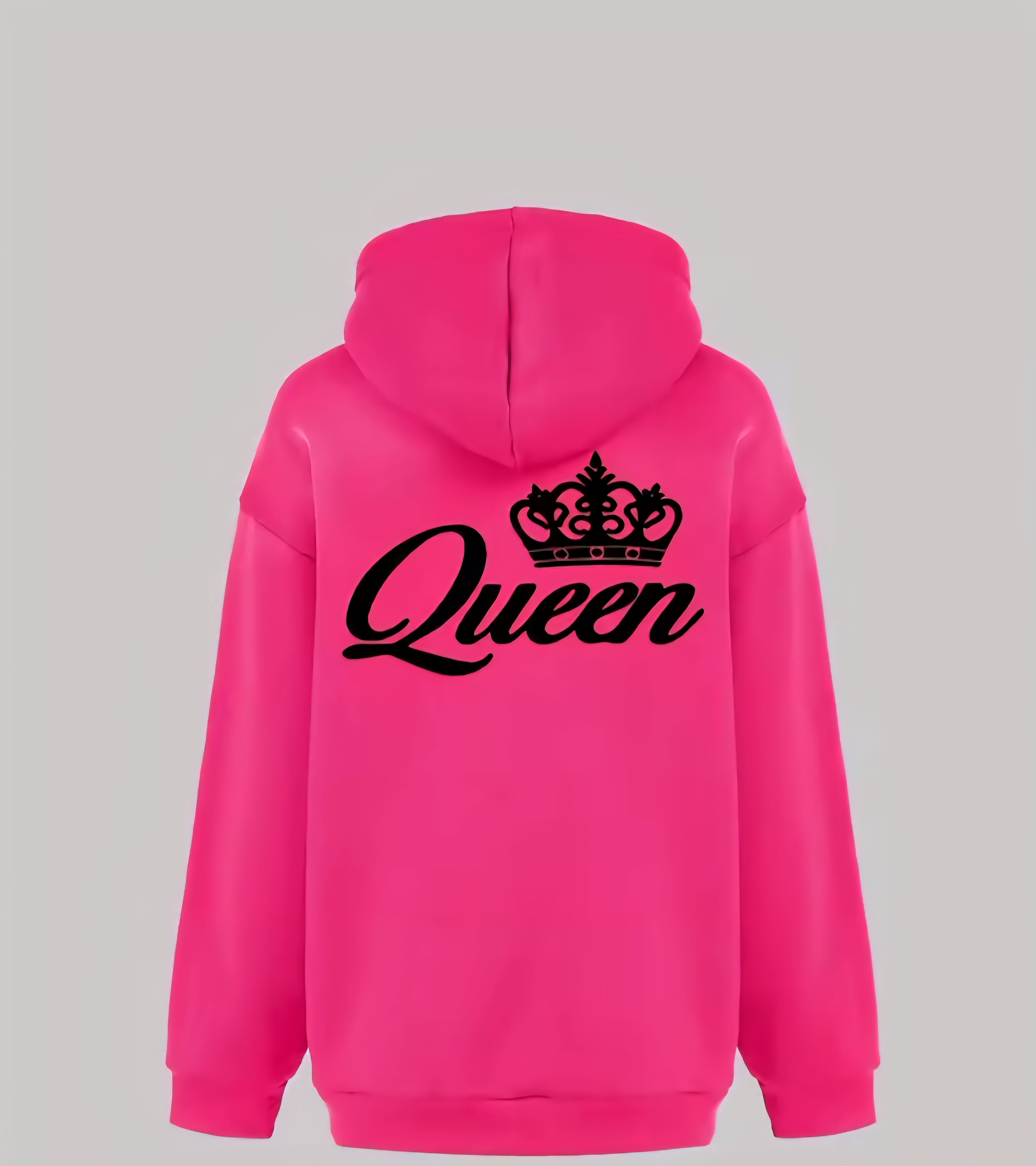 Basic Polyester Hoodie Alphabet Print 100% Polyester Women's Autumn and Winter Comfortable Pullover Crewneck Loose Female Clothes