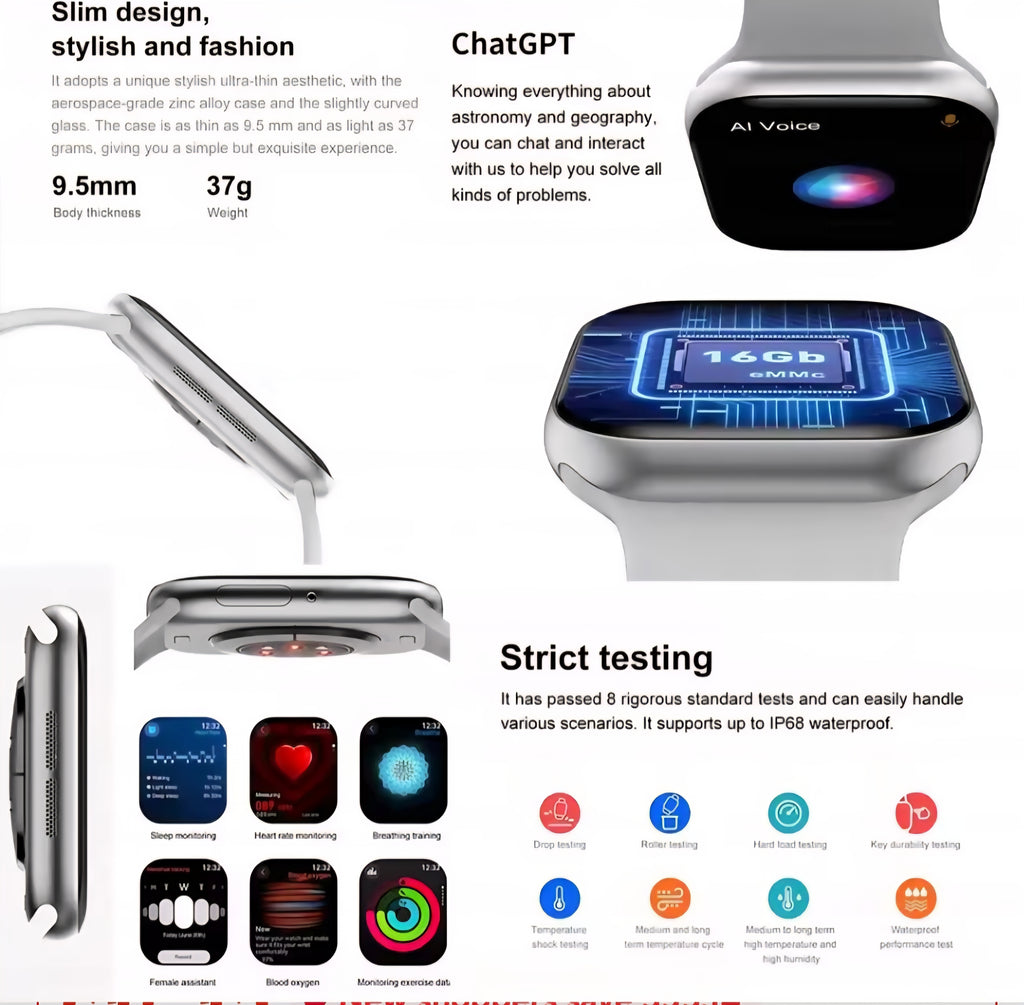 New 2025 Original For Apple Watch 10 Smart Watch x Men Body Temperature Bluetooth Call NFC GPS Sports Women SmartWatch for Apple