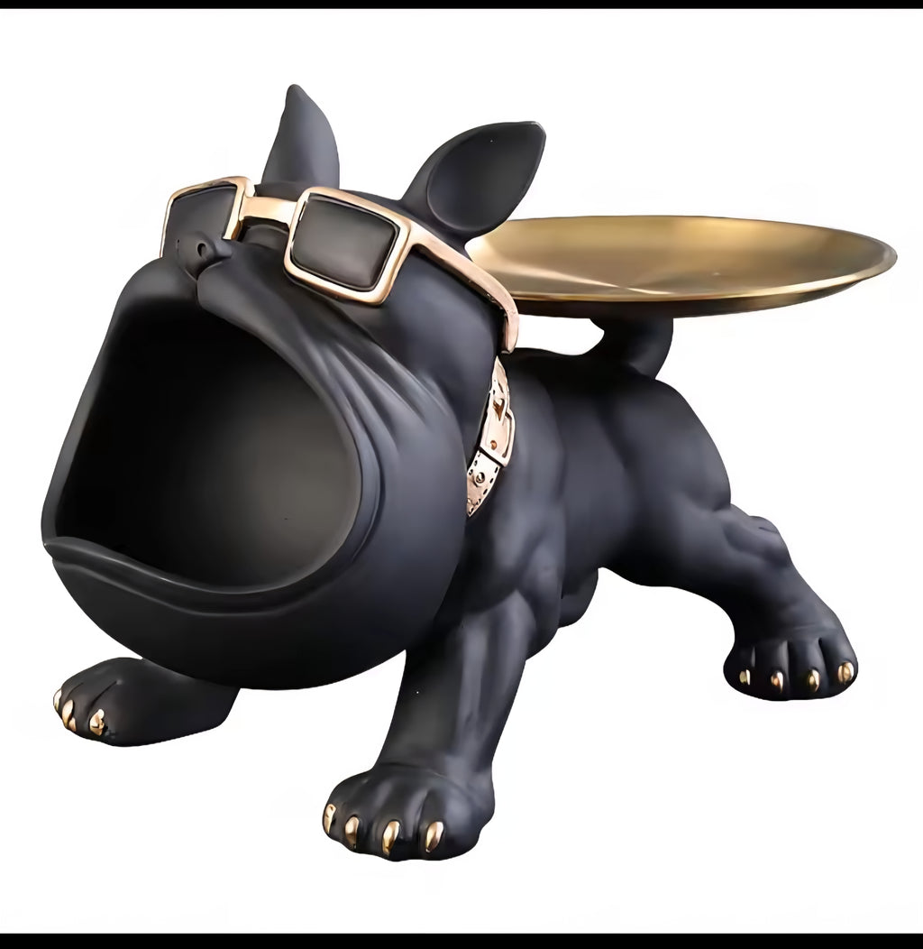 30cm Home Decor Bulldog Figurine Dog Statue Storage Box Animal Ornament Resin Craft Art Sculpture Figurine Home Puppy Sculpture