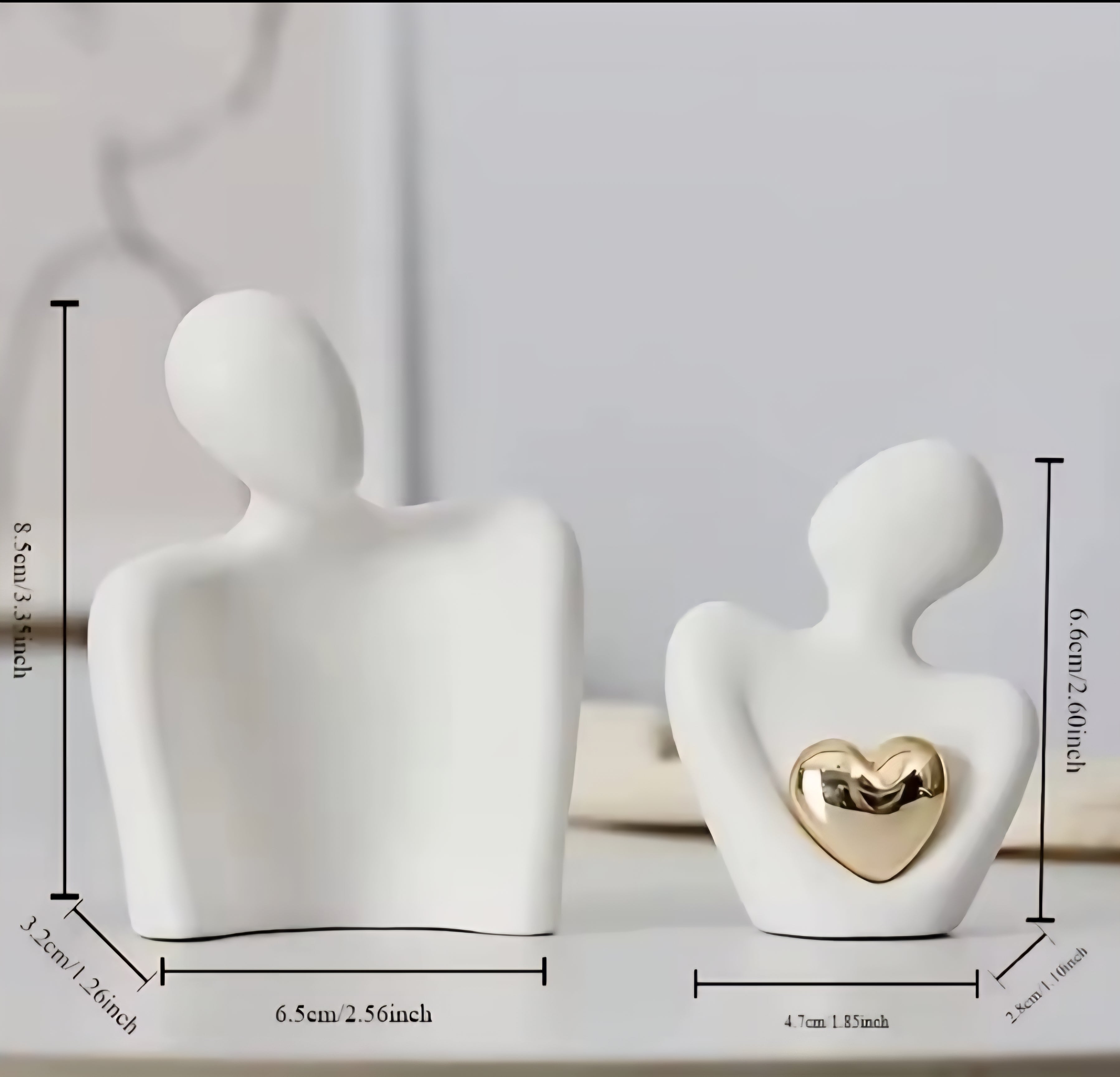 1Pc Romantic Love Embrace Statue Ornament Couple Set Bedroom Interior Decoration Valentine's Day Gift
