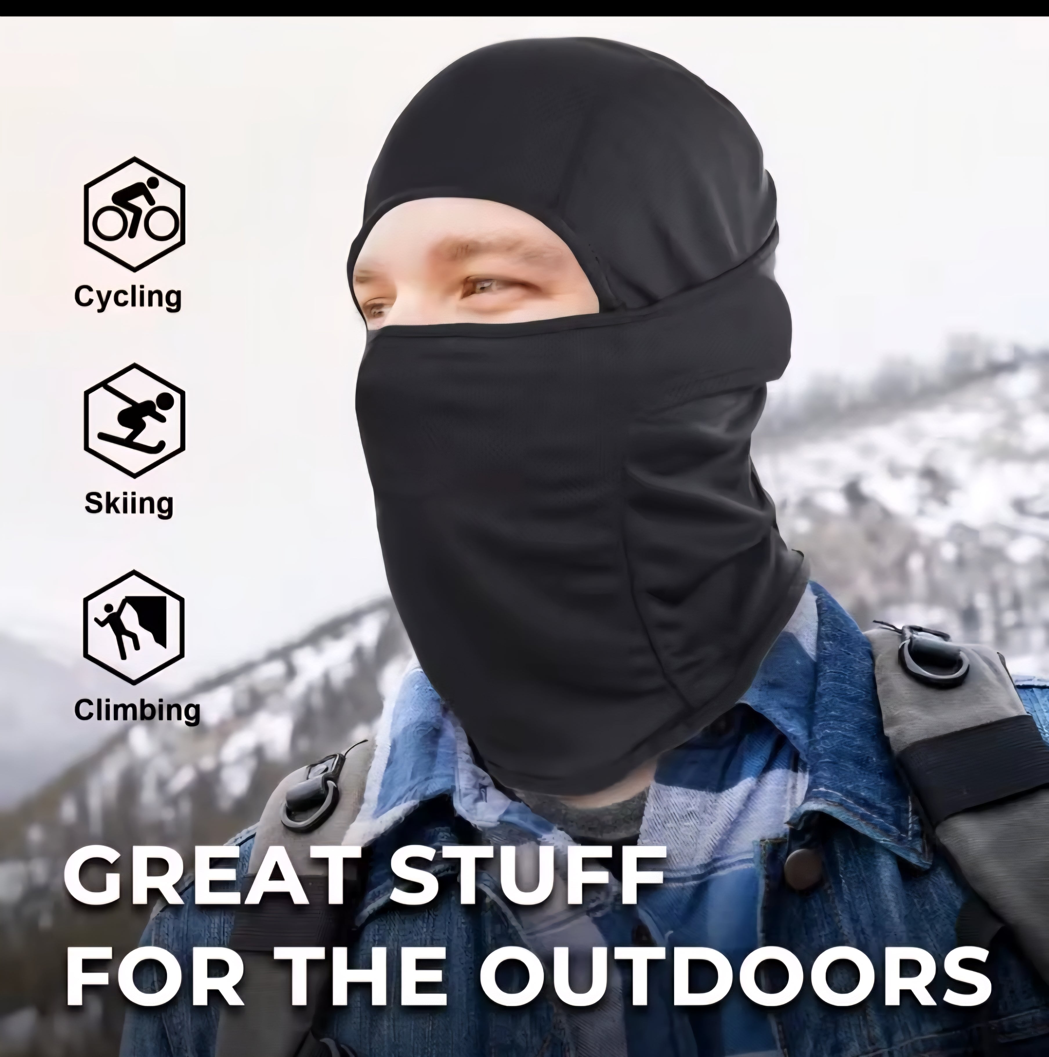 Balaclava Ski Mask Full Face Cover For Men And Women Breathable Full Face Mask For Skiing Outdoor Sports