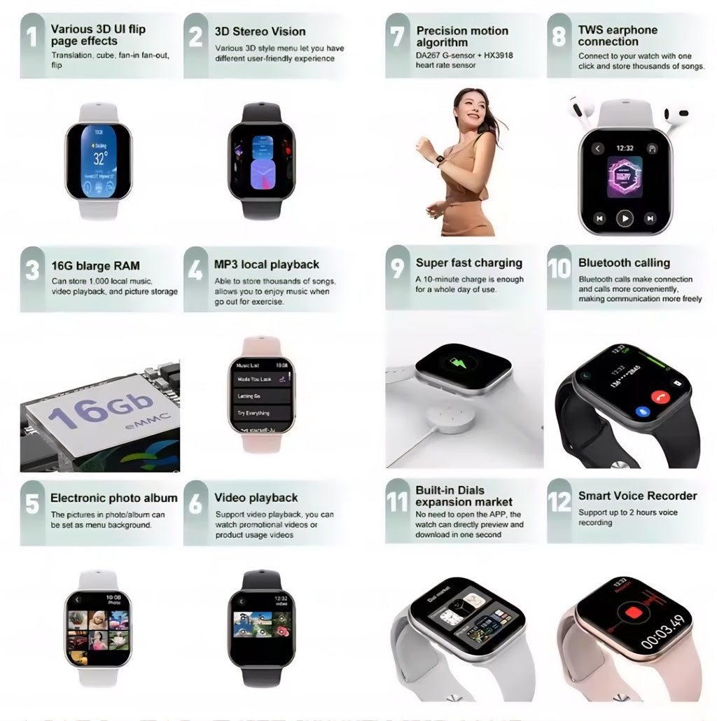 New 2025 Original For Apple Watch 10 Smart Watch x Men Body Temperature Bluetooth Call NFC GPS Sports Women SmartWatch for Apple