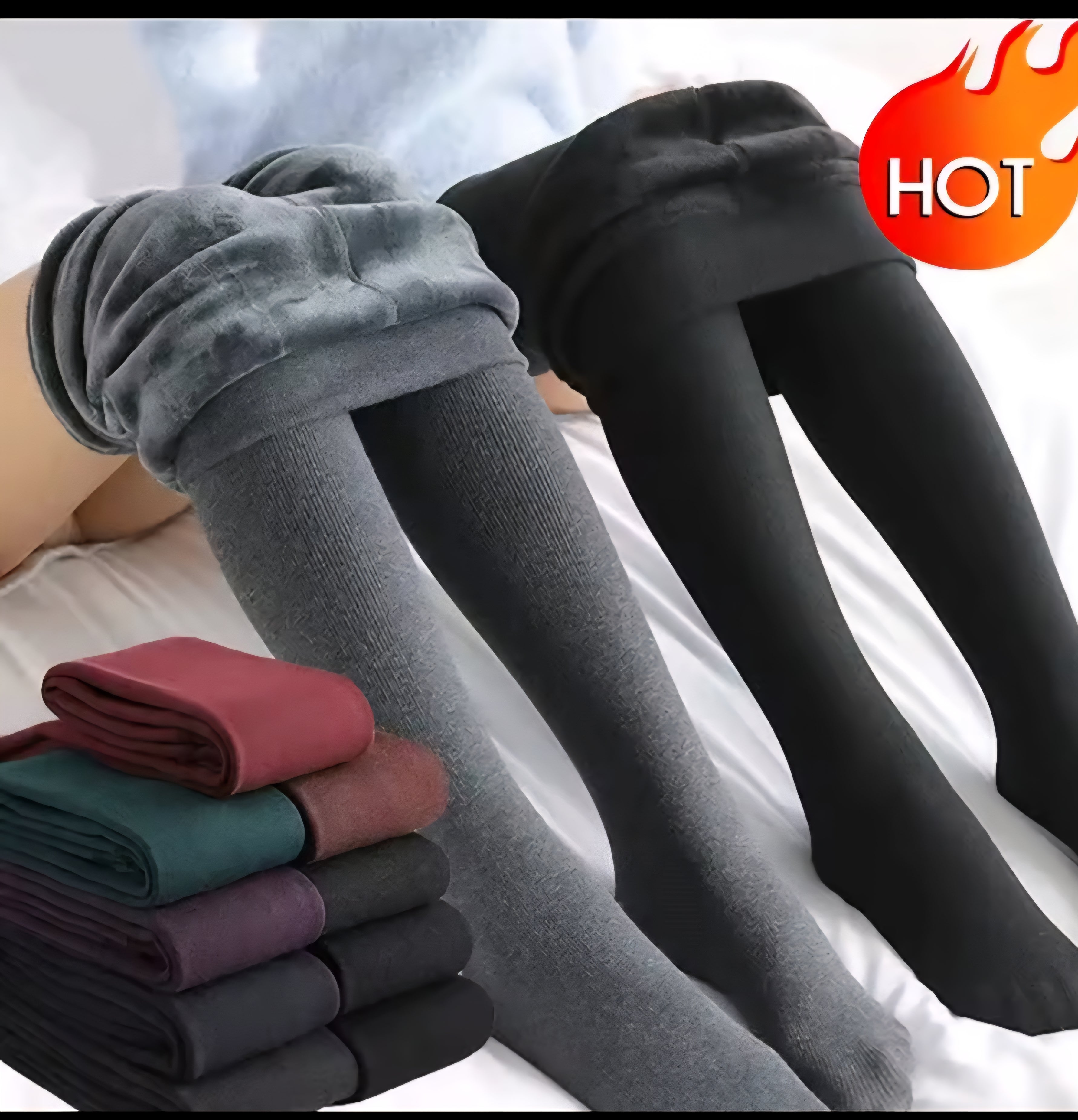 Women's Thermal Winter Tights Fleece Lined Sheer Velvet Pantyhose Thick Warm Leggings