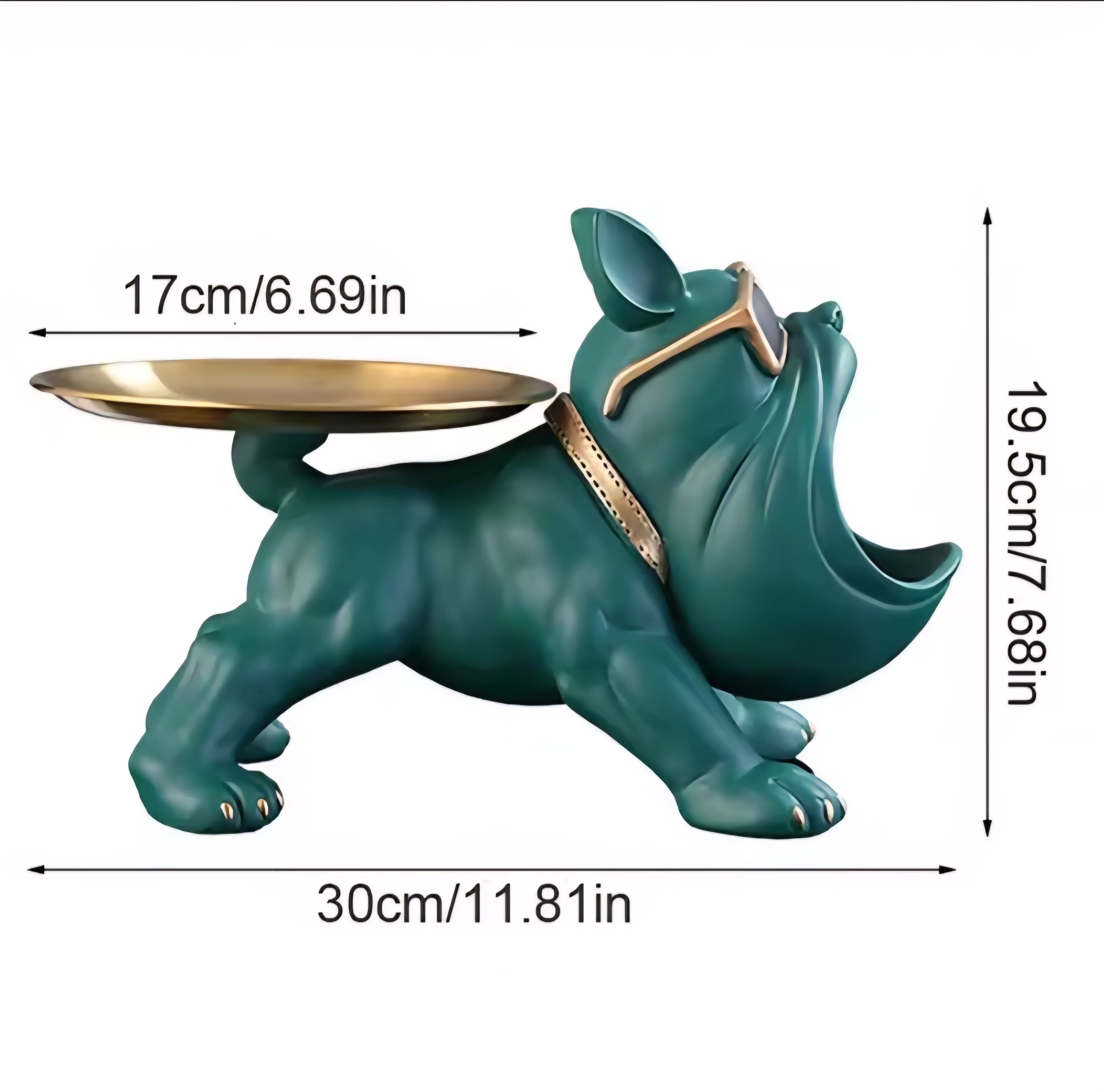 30cm Home Decor Bulldog Figurine Dog Statue Storage Box Animal Ornament Resin Craft Art Sculpture Figurine Home Puppy Sculpture