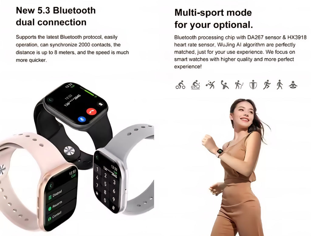 New 2025 Original For Apple Watch 10 Smart Watch x Men Body Temperature Bluetooth Call NFC GPS Sports Women SmartWatch for Apple